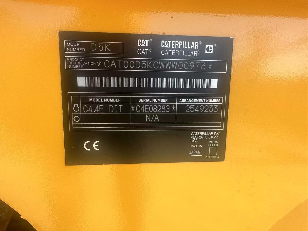 Cat Caterpillar D5k Lgp Cat D5k Dozer Front Blade Width 4.262m Dozer Second Hand