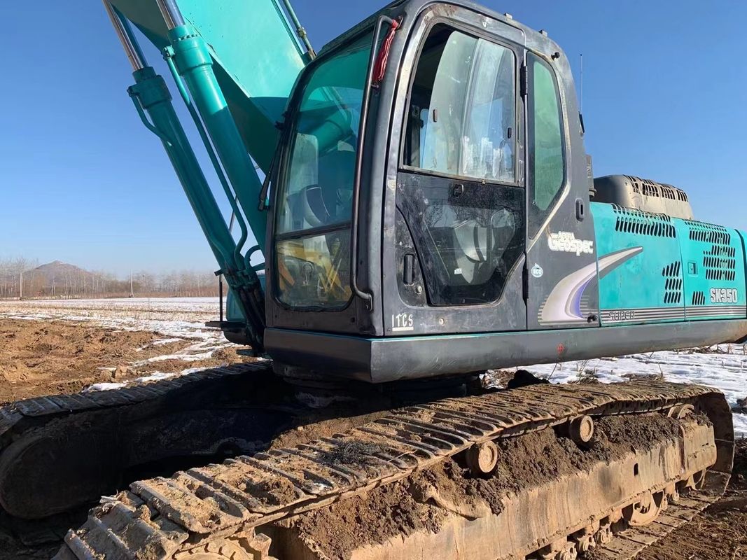 11.35m Max Reach Kobelco 350 Lc 8 9 10 Excavator Machine Used Weight 37.6t