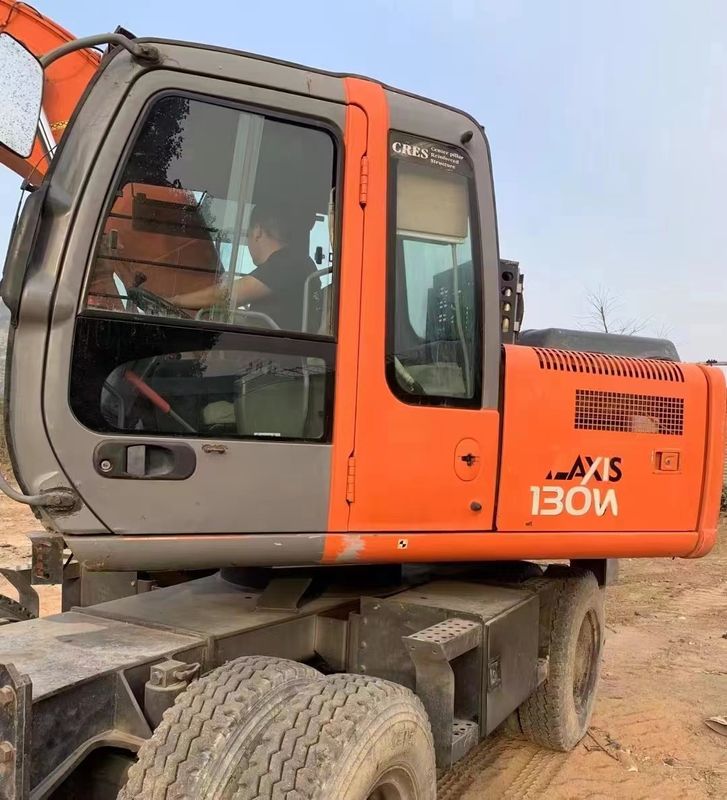 14 ton Japan imported 90% new Hitachi ZX 130W Used Wheel excavator with high quality and best performance for sale