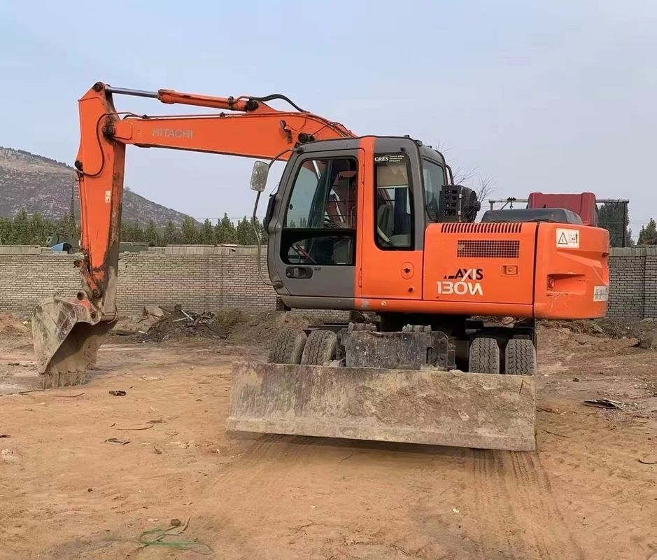 14 ton Japan imported 90% new Hitachi ZX 130W Used Wheel excavator with high quality and best performance for sale