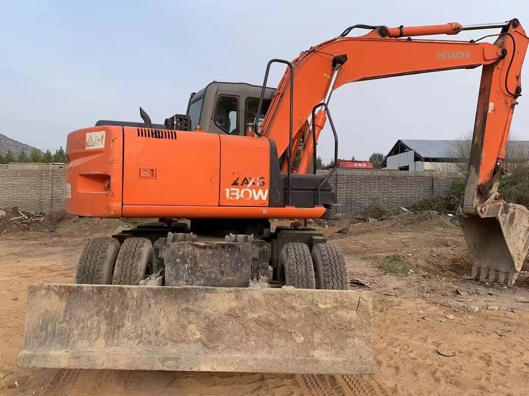 14 ton Japan imported 90% new Hitachi ZX 130W Used Wheel excavator with high quality and best performance for sale