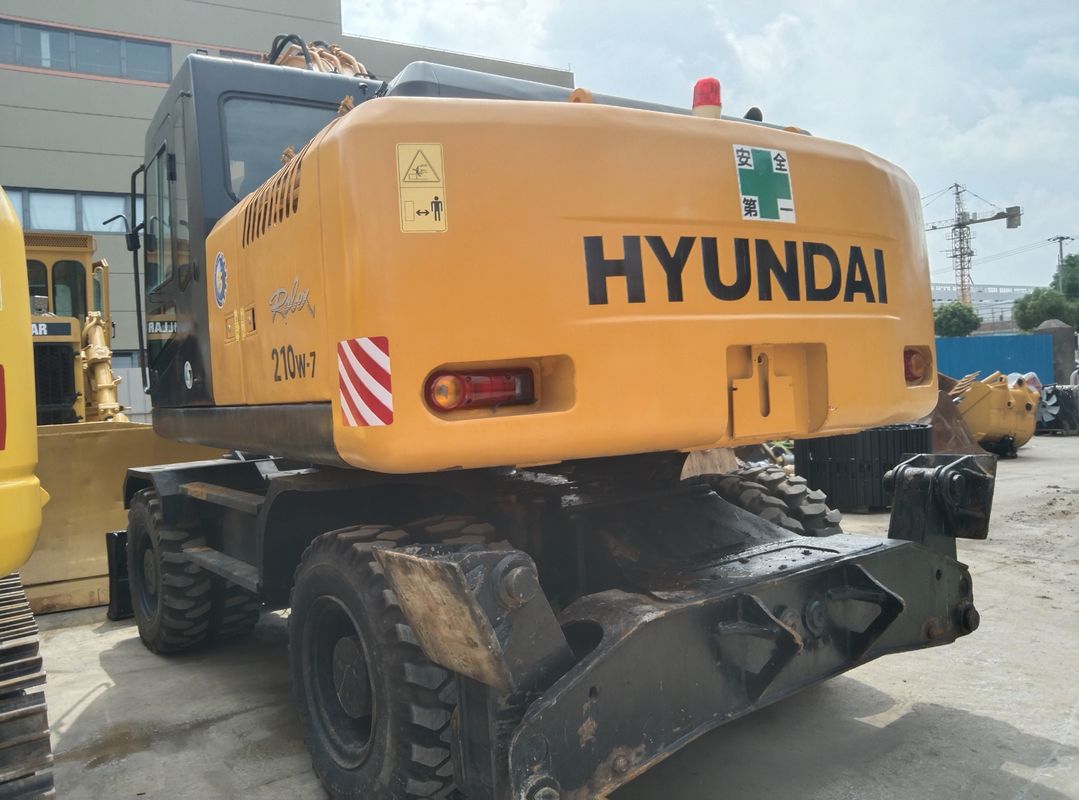 21.2 Ton Hyundai 210W-7 Used Wheel Excavator Bucket capacity 1.34m3