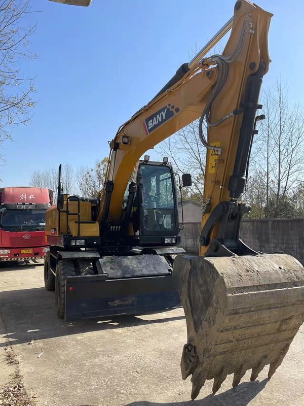 Ready To Work Chinese Original SANY SY155W Used Wheel Excavator TCD4.1 L4 Engine type