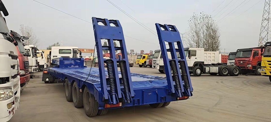 Two-axle Lowbed Semi Trailer Featuring Low Ground Clearance And Strong Load-bearing Capacity