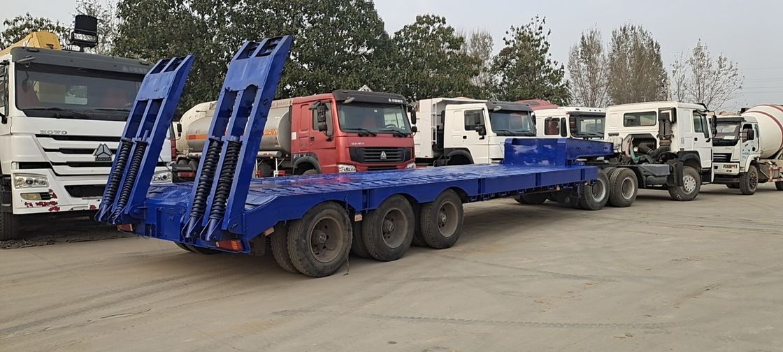 Two-axle Lowbed Semi Trailer Featuring Low Ground Clearance And Strong Load-bearing Capacity