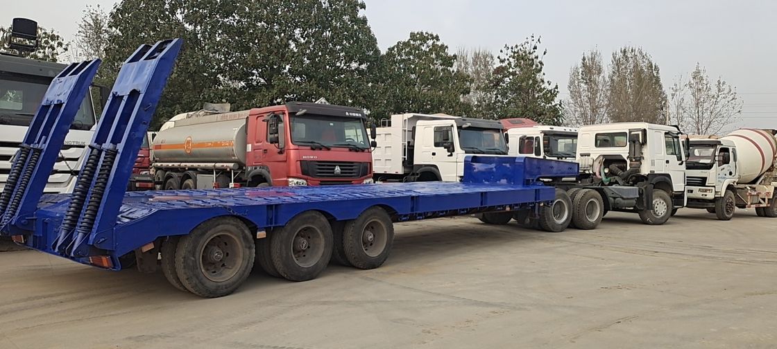 Two-axle Lowbed Semi Trailer Featuring Low Ground Clearance And Strong Load-bearing Capacity
