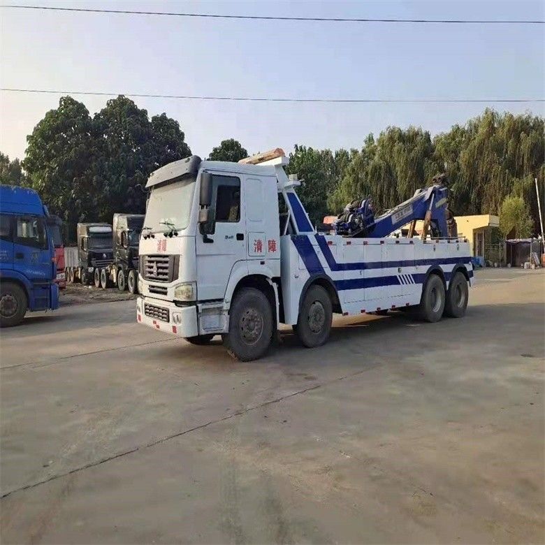 Lower Hours Used Howo 6*4 Wrecker Tow Truck 8*4 Tow Body With ISO9001 / CCC Certified