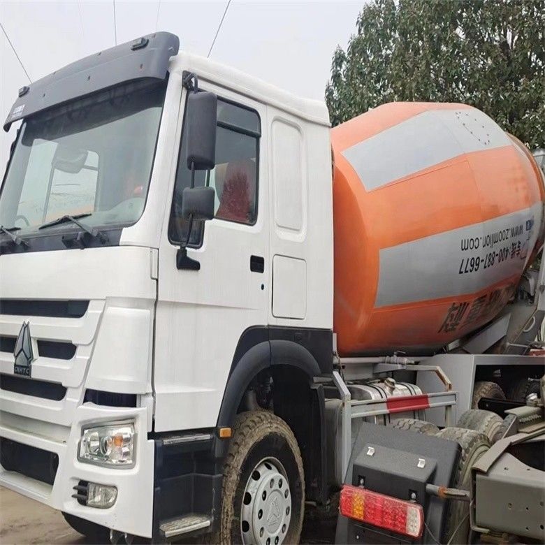 Construction Works 6*4 Howo Cement Truck Mixer With 371 Hp 375hp Mixing Power