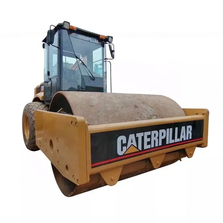 Good Condition CAT CS-583D Vibratory Single Drum Road Roller with Original Spare Parts