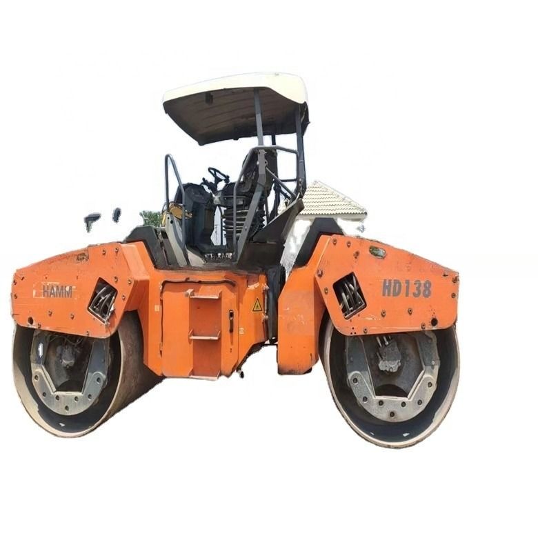14 Ton Used HAMM HD130 Road Roller Imported from USA for Highway Bridge Engineering