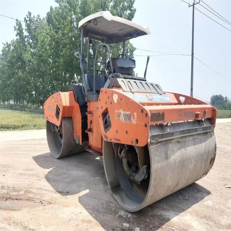 14 Ton Used HAMM HD130 Road Roller Imported from USA for Highway Bridge Engineering