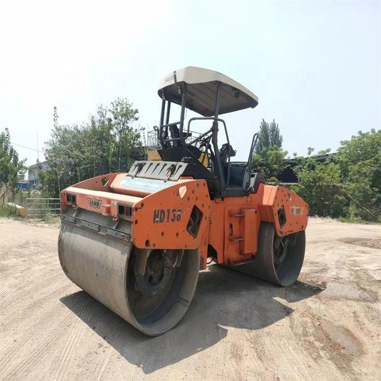 14 Ton Used HAMM HD130 Road Roller Imported from USA for Highway Bridge Engineering