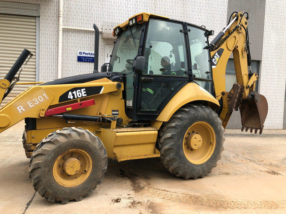 6792 10200 kg Machine Weight Used Caterpillar 416E Backhoe Loader 162 kw Original Now