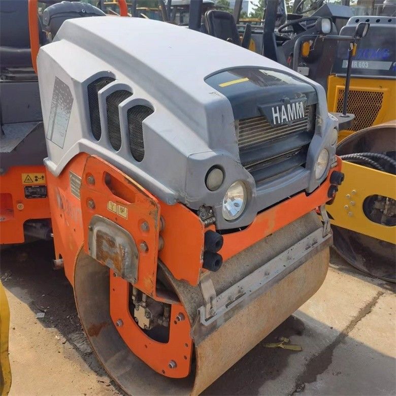 2.5 Ton Used Hamm Roller Compactor HD35VT In Original Color With Exciting Force Of 28KN